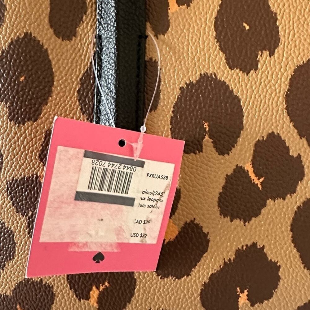 Kate Spade Margaux Leopard Leather Medium Satchel NEW - Picture 6 of 10